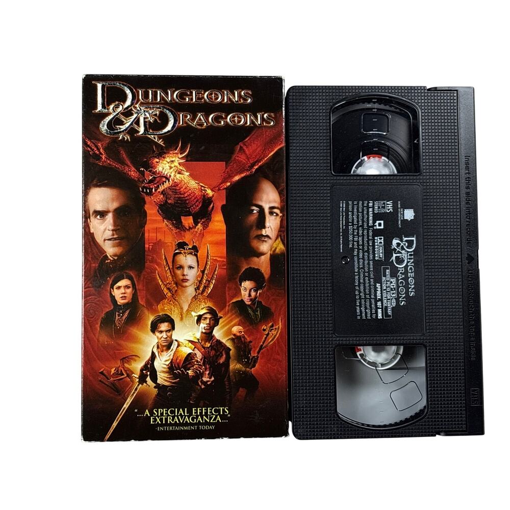 Dungeons & Dragons VHS 2001 Justin Whalin Marlon Wayans New Line Cinema Film